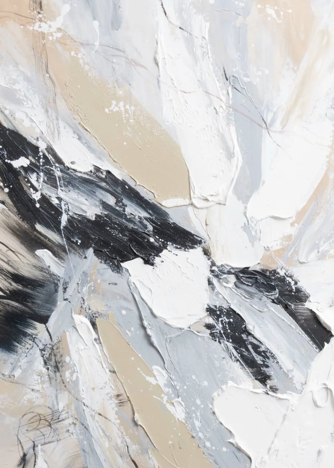 XOOON Abstract Power schilderij (120x180cm) in de kleur Multi Color^ Wanddecoraties|Woonaccessoires