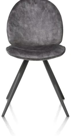 XOOON AIKO eetkamerstoel - rough off black - stof Karese - antraciet^ Eetkamerstoelen