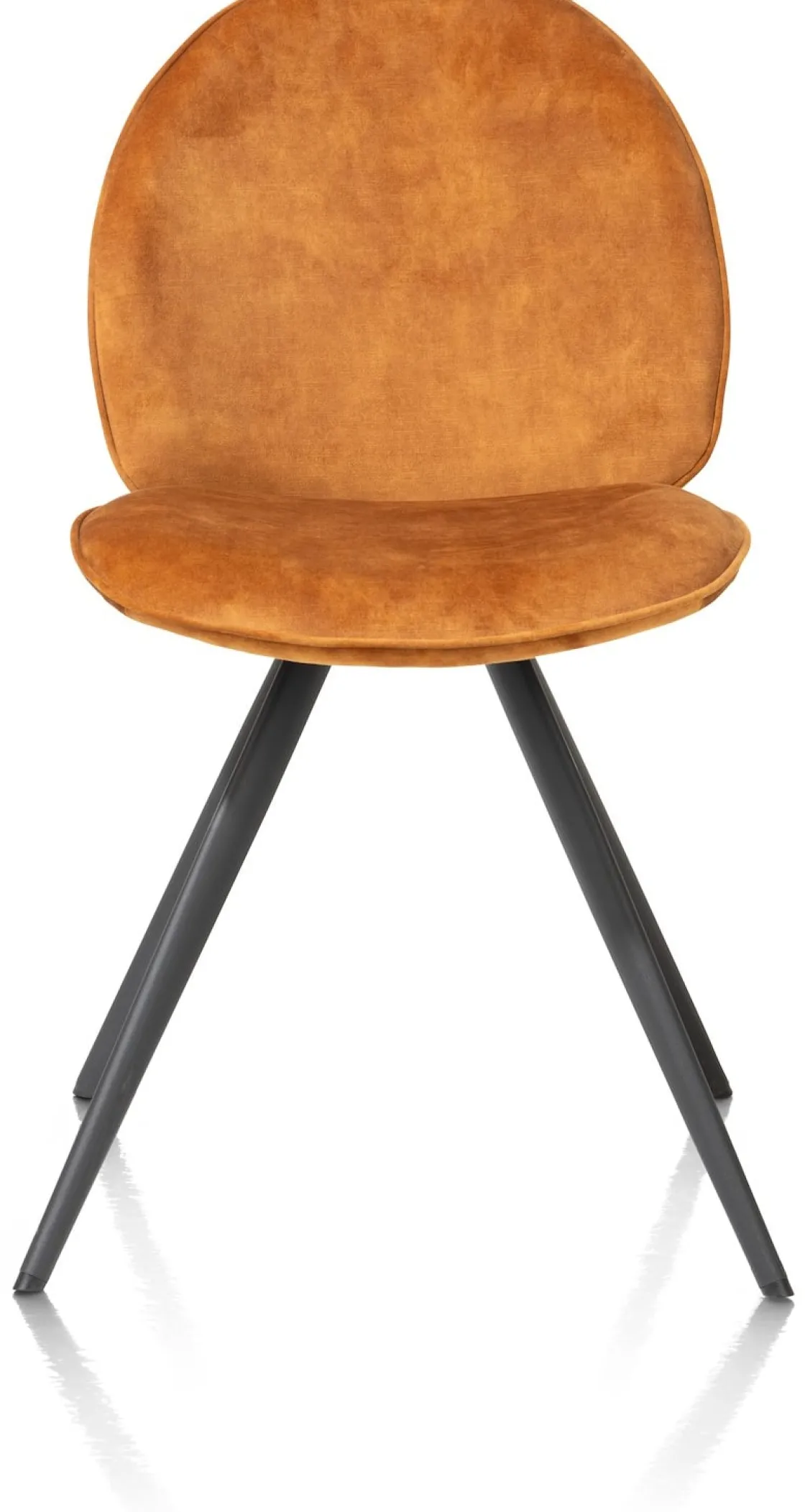 XOOON AIKO eetkamerstoel - rough off black - stof Karese - okergeel^ Eetkamerstoelen