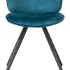 XOOON AIKO eetkamerstoel - rough off black - stof Karese - teal^ Eetkamerstoelen