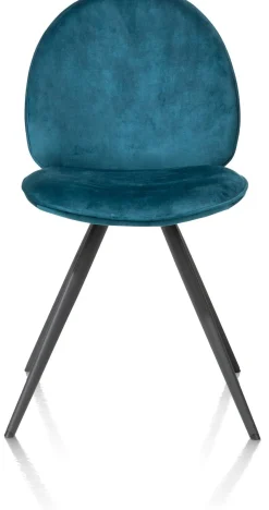 XOOON AIKO eetkamerstoel - rough off black - stof Karese - teal^ Eetkamerstoelen