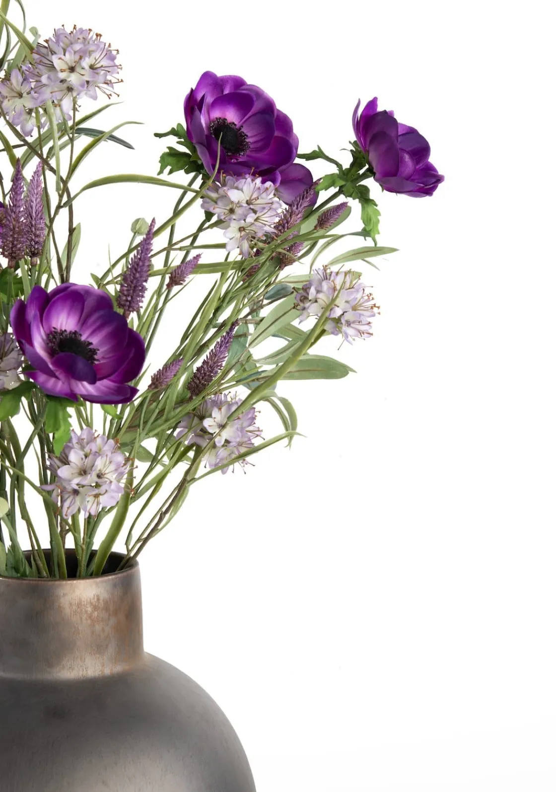 XOOON Anemone Spray H75cm kunstbloem in de kleur Paars - COCOmaison^ Woonaccessoires