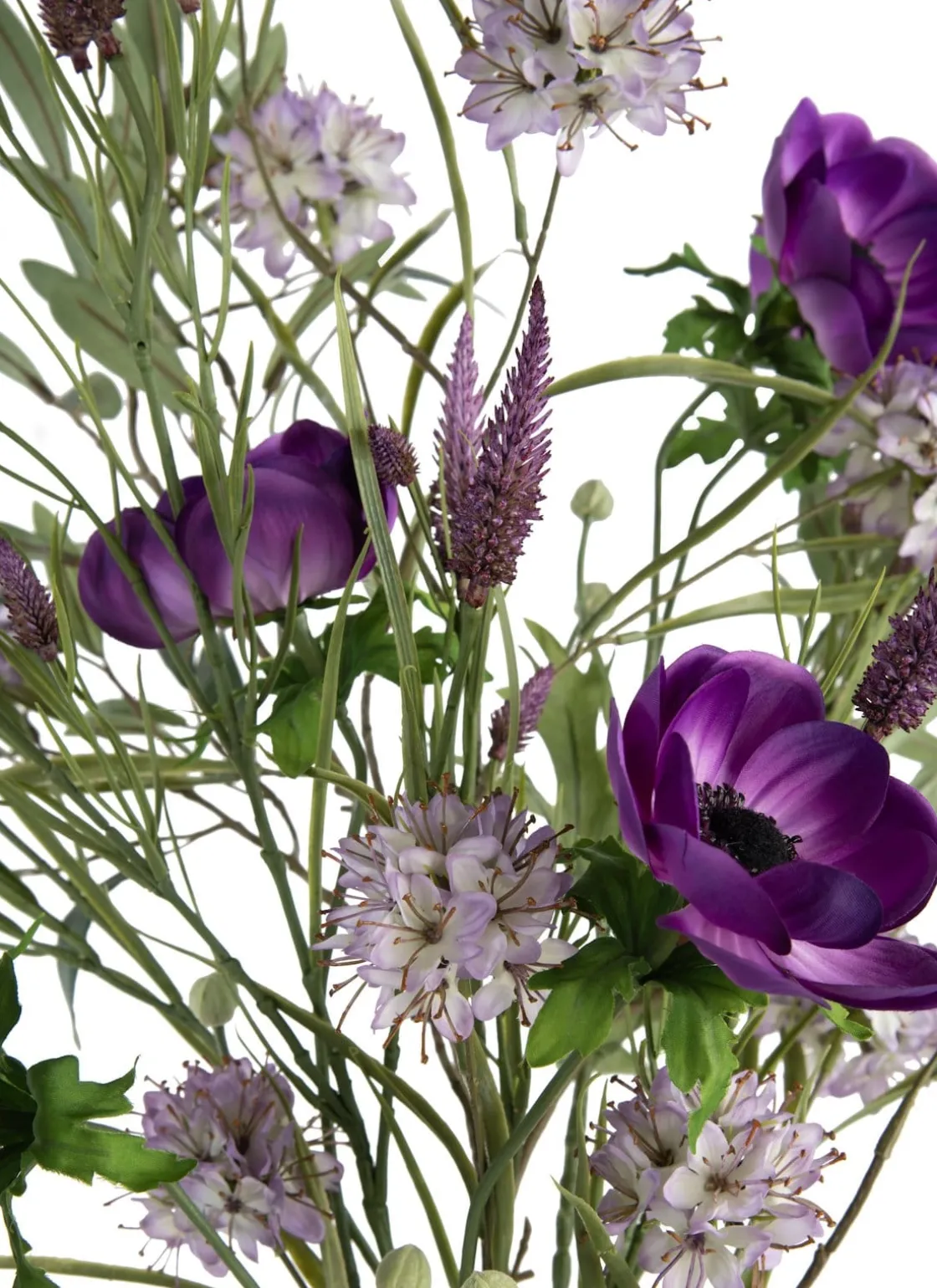 XOOON Anemone Spray H75cm kunstbloem in de kleur Paars - COCOmaison^ Woonaccessoires