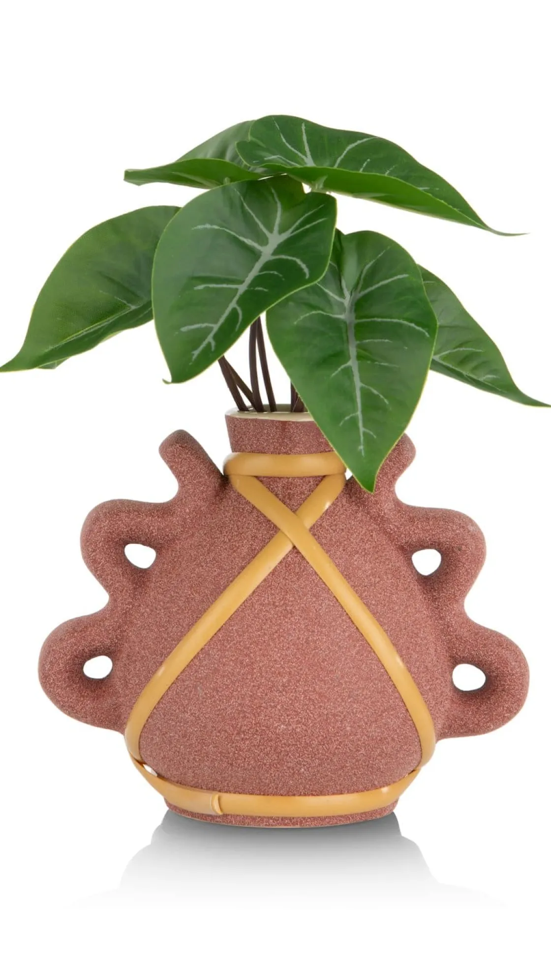 XOOON Anthurium Mini Bush H13cm kunstbloem in de kleur Groen^ Woonaccessoires