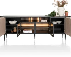 XOOON ARAMON dressoir (240cm) 2-deuren + 2-glasdeuren -^ Dressoirs