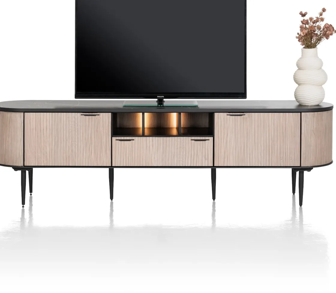 XOOON ARAMON lowboard (210cm) - 2-deuren + 1-lade -^ Tv-Meubelen|Dressoirs