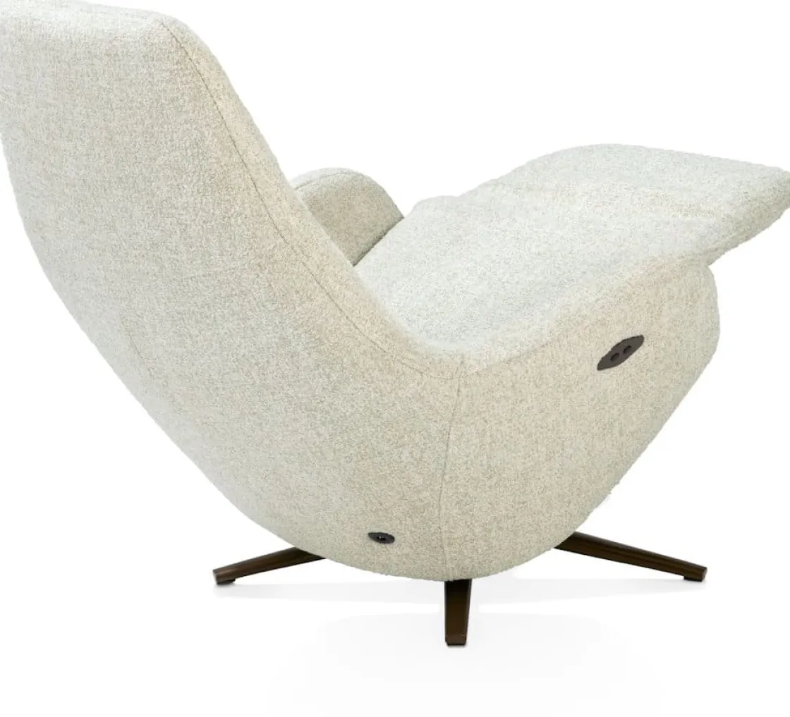 XOOON Arco, relax-fauteuil - 1 motor - verstelbare hoofdsteun - stof Luton - Groen^ Relaxfauteuils|Draaifauteuils