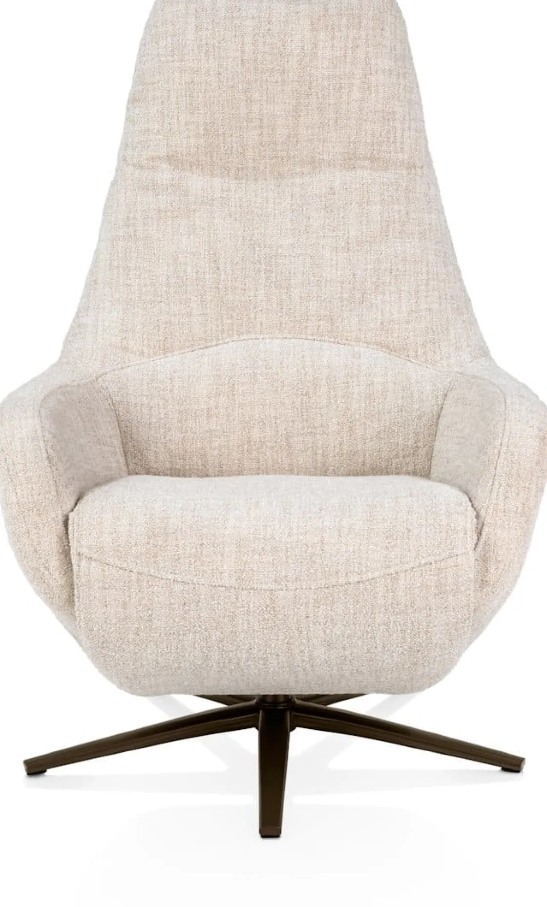 XOOON Arco, relax-fauteuil - 1 motor - verstelbare hoofdsteun - stof Luton - Creme^ Stoffen Fauteuils|Draaifauteuils
