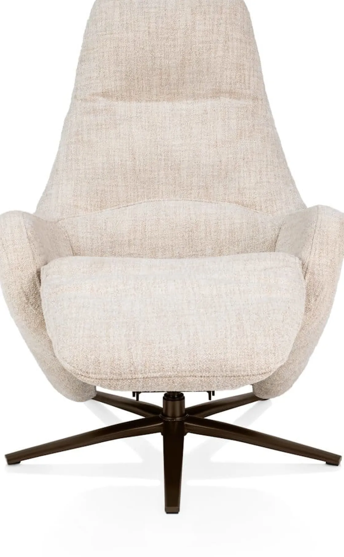 XOOON Arco, relax-fauteuil - 1 motor - verstelbare hoofdsteun - stof Luton - Creme^ Stoffen Fauteuils|Draaifauteuils