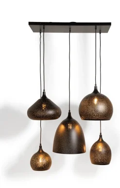 XOOON Arjen hanglamp 5*E27 in de kleur Zwart - COCOmaison^ Hanglampen