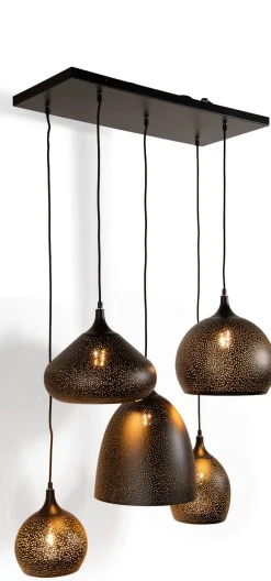 XOOON Arjen hanglamp 5*E27 in de kleur Zwart - COCOmaison^ Hanglampen