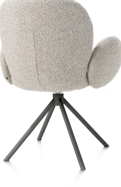 XOOON Armstoel Jaxon (draaibaar) in de kleur Kiezel -^ Armstoelen