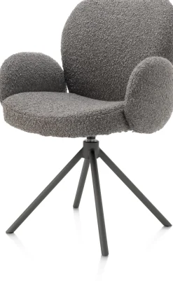 XOOON Armstoel Jaxon (draaibaar) in de kleur Lever -^ Armstoelen