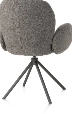 XOOON Armstoel Jaxon (draaibaar) in de kleur Lever -^ Armstoelen