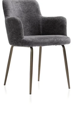 XOOON Armstoel Olle in de kleur Antraciet - COCOmaison^ Woonaccessoires|Armstoelen