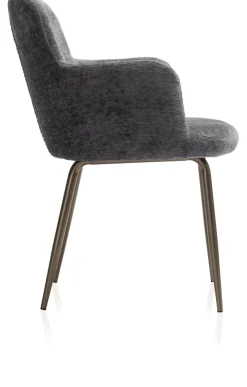 XOOON Armstoel Olle in de kleur Antraciet - COCOmaison^ Woonaccessoires|Armstoelen