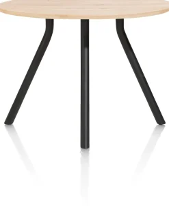 XOOON ARVADA bartafel 125 cm - rond - centrale poot - naturel eiken^ Bartafels|Tafelconfigurator