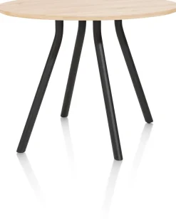 XOOON ARVADA bartafel 125 cm - rond - centrale poot - naturel eiken^ Bartafels|Tafelconfigurator