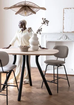 XOOON ARVADA bartafel 125 cm - rond - centrale poot kort - marmerlook^ Bartafels|Tafelconfigurator