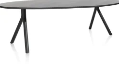 XOOON Arvada ellipsvormige eiken eettafel met metalen poten 250x110cm^ Tafelconfigurator|Eettafels