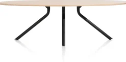 XOOON Arvada ellipsvormige eiken eettafel met metalen poot 250x110cm^ Tafelconfigurator|Eettafels