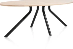 XOOON Arvada ellipsvormige eiken eettafel met metalen poot 250x110cm^ Tafelconfigurator|Eettafels