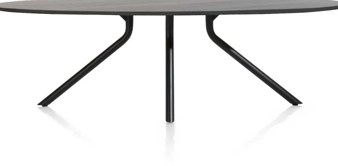 XOOON Arvada ellipsvormige eiken eettafel met metalen poot 250x110cm^ Tafelconfigurator|Eettafels