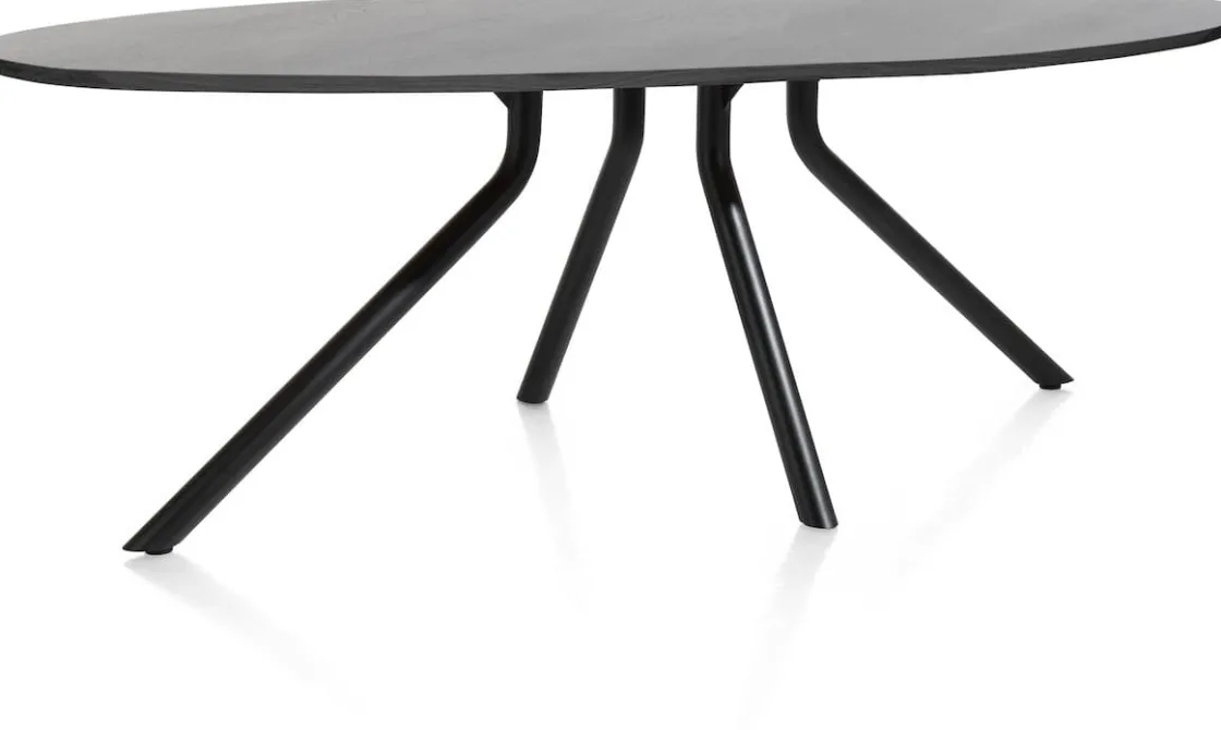 XOOON Arvada ellipsvormige eiken eettafel met metalen poot 250x110cm^ Tafelconfigurator|Eettafels