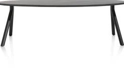 XOOON Arvada ellipsvormige eiken eettafel met metalen poten 220x110cm^ Tafelconfigurator|Eettafels