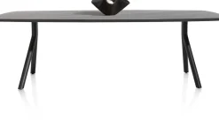 XOOON Arvada ovale eiken eettafel met zwart metalen poten 250x110cm^ Tafelconfigurator|Eettafels