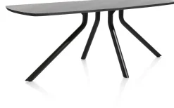 XOOON Arvada ovale eiken eettafel met zwart metalen poot 190x100cm^ Tafelconfigurator|Eettafels