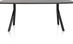 XOOON Arvada ovale eiken eettafel met zwart metalen poten 160x100cm^ Tafelconfigurator|Eettafels