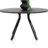 XOOON Arvada ronde eiken eettafel met zwart metalen poot 140cm^ Eettafels|Tafelconfigurator