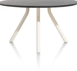 XOOON ARVADA tafel 140 cm - rond - centrale poot Nebbia - onyx^ Eettafels|Tafelconfigurator