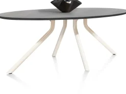XOOON ARVADA tafel 220 x 110 cm - ellips - centrale poot Nebbia - onyx^ Tafelconfigurator|Eettafels