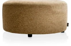 XOOON BeautiQ - Chic poef - rond 80 cm in de kleur Okergeel^ Poef/Hockers|Woonaccessoires