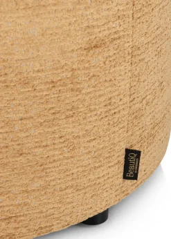 XOOON BeautiQ - Chic poef - rond 80 cm in de kleur Okergeel^ Poef/Hockers|Woonaccessoires