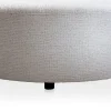 XOOON BeautiQ - Chic poef - rond 80 cm in de kleur Crème - COCOmaison^ Poef/Hockers|Woonaccessoires