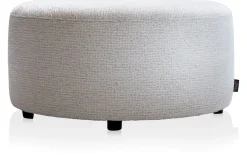 XOOON BeautiQ - Chic poef - rond 80 cm in de kleur Crème - COCOmaison^ Poef/Hockers|Woonaccessoires