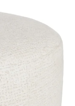 XOOON BeautiQ - Chic poef - rond 80 cm in de kleur Crème - COCOmaison^ Poef/Hockers|Woonaccessoires