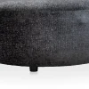 XOOON BeautiQ - Chic poef - rond 80 cm in de kleur Antraciet^ Woonaccessoires|Poef/Hockers