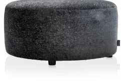 XOOON BeautiQ - Chic poef - rond 80 cm in de kleur Antraciet^ Woonaccessoires|Poef/Hockers