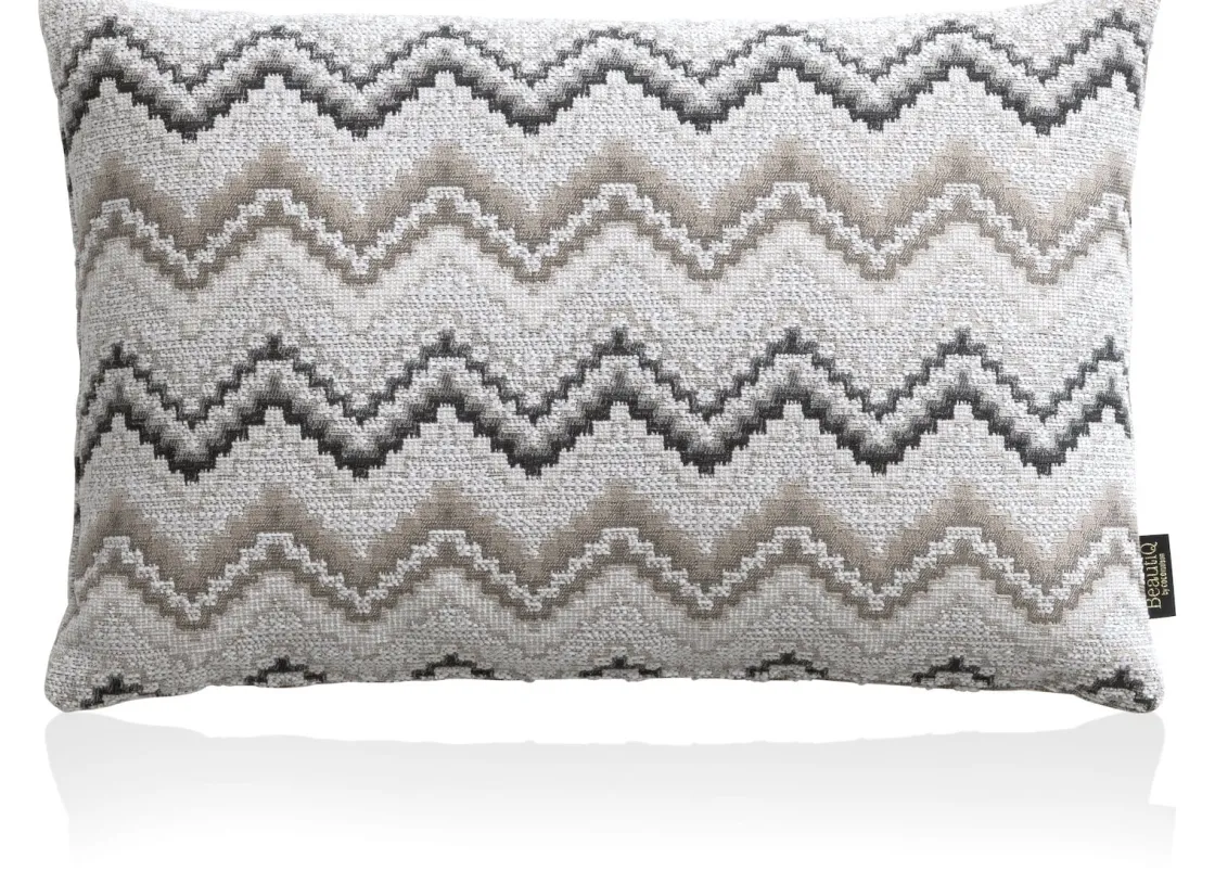 XOOON BeautiQ - Lush kussen 40x60cm in de kleur Antraciet^ Woonaccessoires