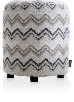 XOOON BeautiQ - Lush poef - rond 42 cm in de kleur Antraciet^ Woonaccessoires|Poef/Hockers