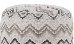 XOOON BeautiQ - Lush poef - rond 42 cm in de kleur Antraciet^ Woonaccessoires|Poef/Hockers