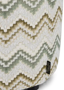 XOOON BeautiQ - Lush poef - rond 42 cm in de kleur Olijf - COCOmaison^ Poef/Hockers|Woonaccessoires