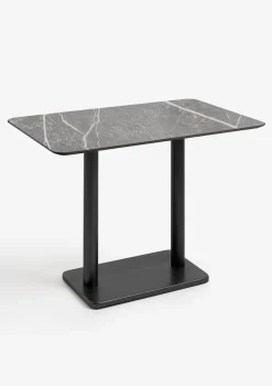 XOOON Brest bartafel marble light grey (120x75cm) kleur Zwart^ Bartafels|Woonaccessoires