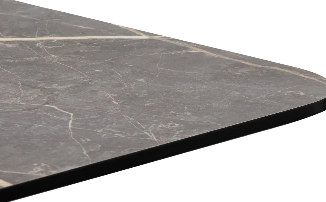 XOOON Brest bartafel marble light grey (120x75cm) kleur Zwart^ Bartafels|Woonaccessoires