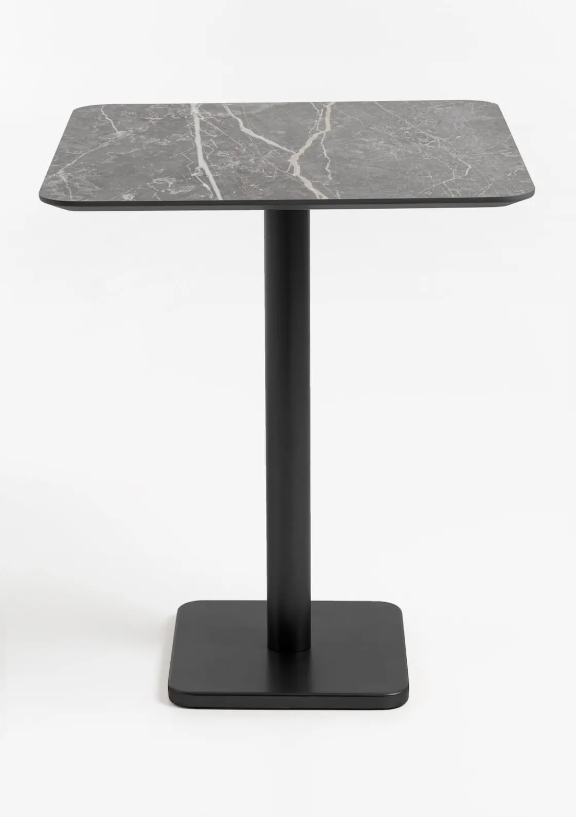 XOOON Brest bartafel marble light grey (75x75cm) in kleur Zwart^ Bartafels|Woonaccessoires