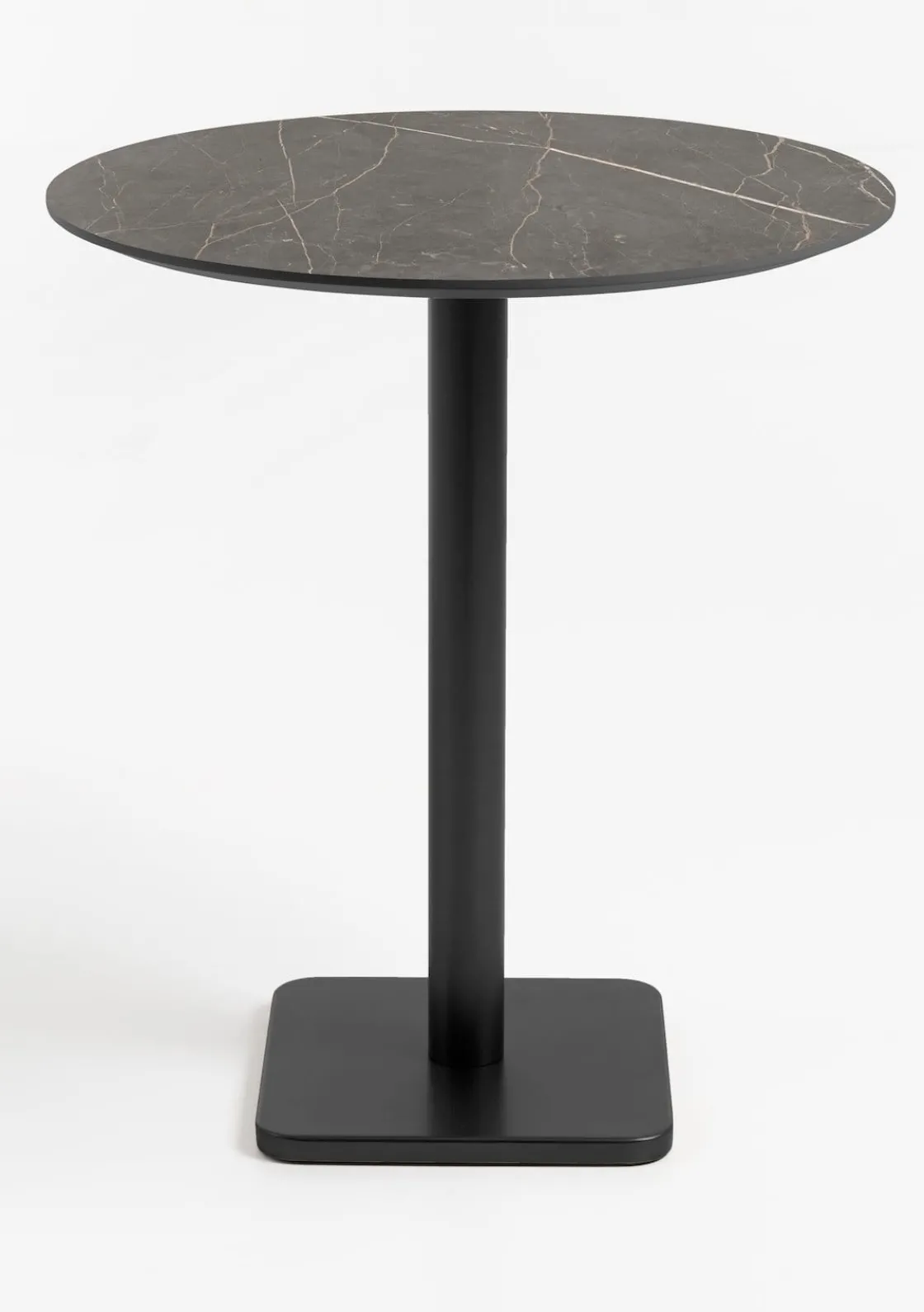 XOOON Brest bartafel marble onyx (D80cm) in kleur Zwart^ Bartafels|Woonaccessoires
